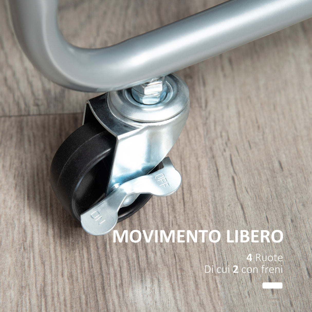 easycomfort easycomfort carrello portavivande a 2 livelli con maniglie e ruote girevoli in metallo 63x40 4x83 5 cm