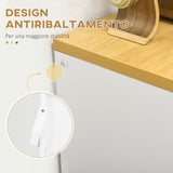 easycomfort easycomfort cassettiera a 3 cassetti in truciolato bianco per camera da letto studio e soggiorno 70x37x75cm