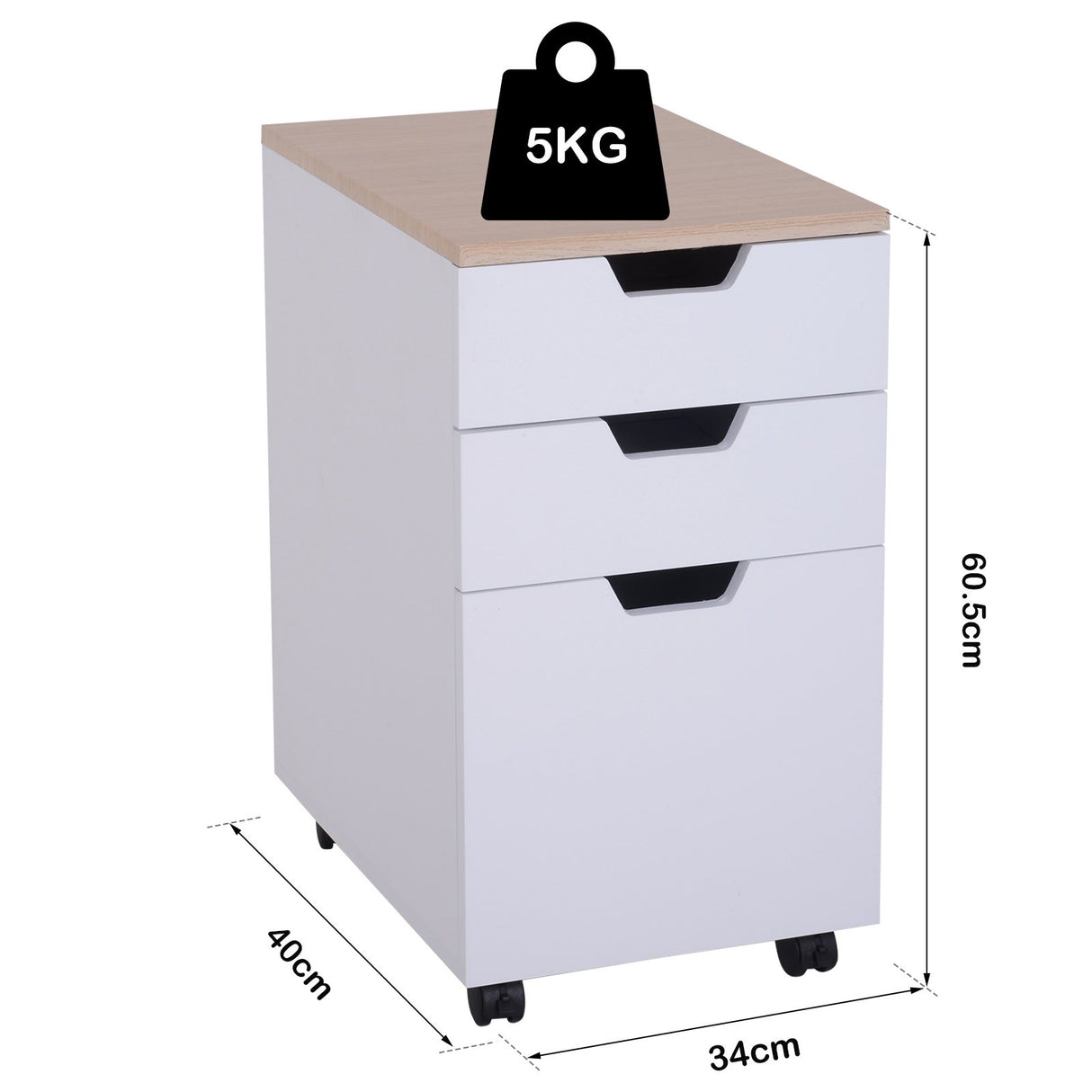 easycomfort easycomfort cassettiera armadietto portadocumenti in legno bianco 33x45x60cm ean 8054111847032