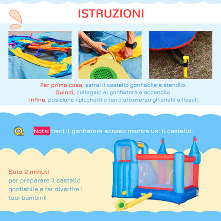immagine-6-easycomfort-easycomfort-castello-gonfiabile-per-bambini-con-scivolo-trampolino-piscina-e-parete-da-arrampicata-333x280x210cm