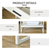 easycomfort easycomfort comodino moderno con cassetto e ripiano aperto comodino camera da letto piccolo in truciolato e acciaio 45x40x60cm bianco