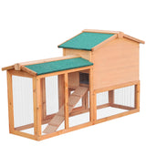 easycomfort easycomfort conigliera in legno per animali domestici marrone 145x46x85cm ean 8054144130835