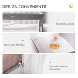 easycomfort easycomfort culla fianco letto con altezza regolabile lettino co sleeping pieghevole con tessuto a rete e borsa di trasporto 86x50x83cm grigio
