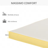 easycomfort easycomfort cuscino per lettino prendisole con rivestimento poliestere sfoderabile 188x53x8cm bianco crema