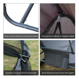 easycomfort easycomfort dondolo da giardino con zanzariera e cuscino grigio ferro 240x140x197cm