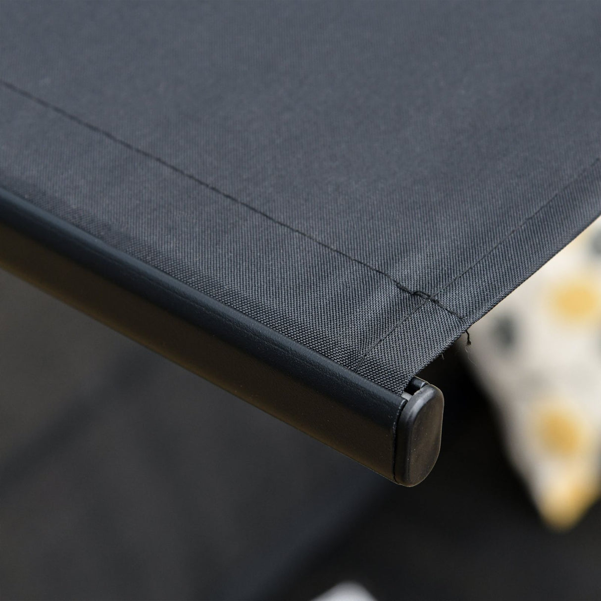 easycomfort easycomfort dondolo da giardino terrazza 3 posti con tettuccio parasole regolabile metallo e textilene nero 172x110x155cm ean 8054144135106