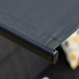 easycomfort easycomfort dondolo da giardino terrazza 3 posti con tettuccio parasole regolabile metallo e textilene nero 172x110x155cm ean 8054144135106