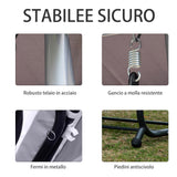 easycomfort easycomfort dondolo reclinabile 3 posti con tetto in poliestere grigio