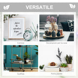 easycomfort easycomfort fioriera in metallo a 5 ripiani 2 pezzi per interni ed esterni 53x33x154cm bianco