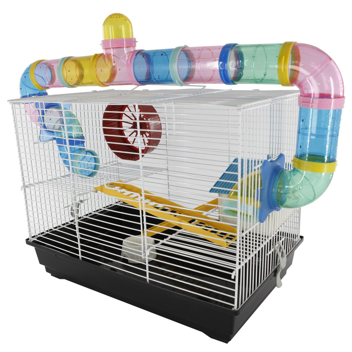 easycomfort easycomfort gabbia per criceti a tre piani con tubi e accessori in metallo e plastica ean 8054111848244