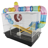 easycomfort easycomfort gabbia per criceti a tre piani con tubi e accessori in metallo e plastica ean 8054111848244