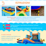 easycomfort easycomfort gioco gonfiabile per bambini 3 8 anni con borsa da trasporto 12 paletti e toppe inclusi 420x370x230 cm