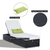 easycomfort easycomfort lettino prendisole di lusso in pe rattan e alluminio nero ean 8054144131504