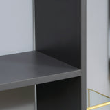 easycomfort easycomfort libreria moderna in legno truciolato con ripiani irregolari per camera da letto studio e soggiorno 125x22x129 cm