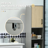 easycomfort easycomfort mobile bagno con 2 ripiani aperti in truciolato e 2 armadietti con ripiani regolabili 31 4x30x165cm