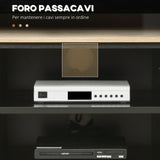 easycomfort easycomfort mobile porta tv fino a 60 con 2 armadietti e ripiani aperti stile boho 120x40x42 cm