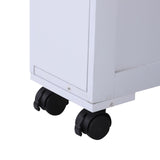 easycomfort easycomfort mobiletto salvaspazio da bagno in legno con ripiano e 2 cassetti bianco 16x52x66cm ean 8054111844499