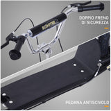 easycomfort easycomfort monopattino per bambini da 5 anni con ruote grandi da 16 e altezza regolabile freni e cavalletto nero