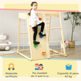 easycomfort easycomfort palestrina per bambini 3 anni 5 in 1 con parete da arrampicata 3 scale e altalena 120x105x120 cm