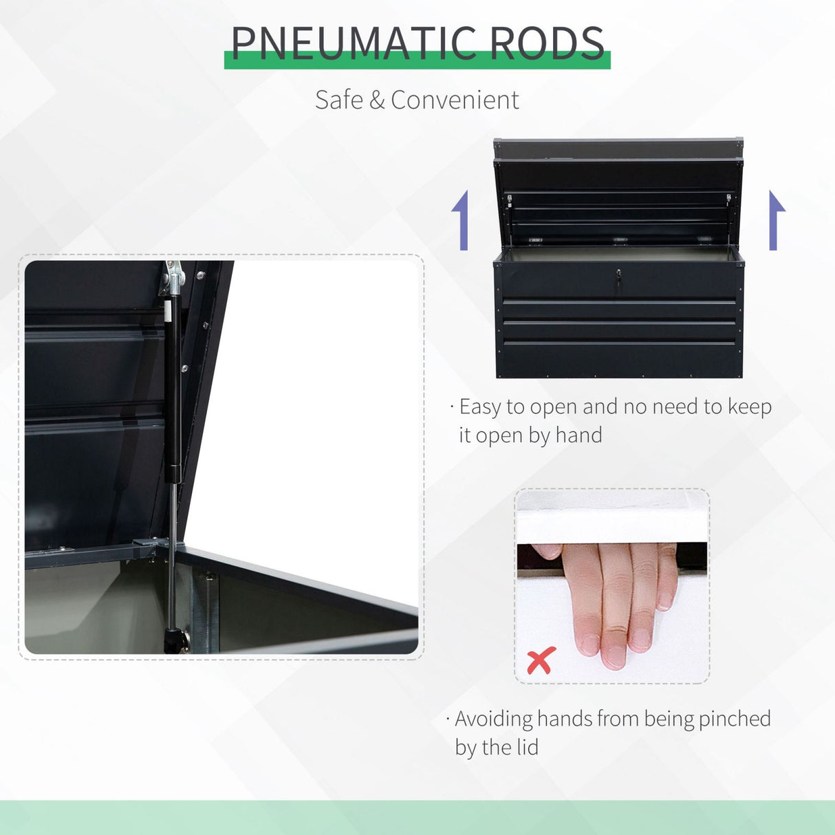 easycomfort easycomfort panca baule contenitore da esterno con chiave cassapanca moderna in acciaio ean 8055776911113