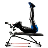 easycomfort easycomfort panca per addominali pieghevole con imbottitura nera e rossa ean 8054144138978