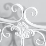 easycomfort easycomfort panchina da esterno in metallo bianco 134x51x89cm ean 8055776912776