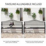 easycomfort easycomfort panchina da giardino in ferro battuto a strisce nero ean 8054144134413