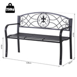 easycomfort easycomfort panchina da giardino in ferro battuto nero ean 8054144136271