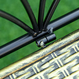 easycomfort easycomfort panchina da giardino in ferro panca da esterno in stile vintage 2 posti 100x 50x88cm nero ean 8054144136769