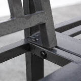 easycomfort easycomfort panchina da giardino moderna 2 posti con tavolino e foro per ombrellone ean 8054144138145