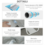 easycomfort easycomfort piscina fuori terra in acciaio e pvc rinforzato con filtro 580x310x122cm grigio chiaro