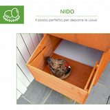 easycomfort easycomfort pollaio in legno prefabbricato con nido per la cova e casetta con vassoio estraibile