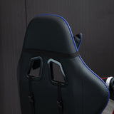 easycomfort easycomfort poltrona da ufficio gaming girevole reclinabile nero e blu ecopelle ean 8055776914725