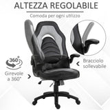 easycomfort easycomfort poltrona gaming da ufficio in similpelle grigia con braccioli pieghevoli altezza e schienale regolabile ean 8054144133584