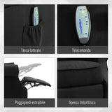 easycomfort easycomfort poltrona massaggiante relax reclinabile funzione riscaldante telecomando 7883101cm nero ean 8055776913599