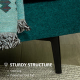 easycomfort easycomfort poltrona moderna da soggiorno con seduta imbottita gambe in acciaio e tessuto traspirante 96x87x87 cm verde