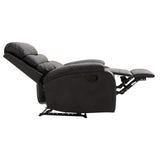 easycomfort easycomfort poltrona relax con schienale reclinabile e poggiapiedi rialzabile in ecopelle nero 82 97 100cm ean 8054144136486