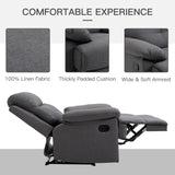 easycomfort easycomfort poltrona relax imbottita reclinabile con rivestimento in microfibra grigio scuro 84x95x97cm ean 8055776910529