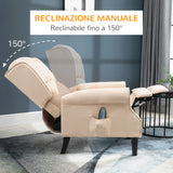 easycomfort easycomfort poltrona relax massaggiante reclinabile con telecomando 78x83x101cm crema
