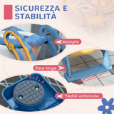 easycomfort easycomfort riduttore water con scaletta regolabile e maniglie pieghevole con cuscino rimovibile blu