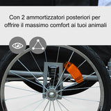 easycomfort easycomfort rimorchio bicicletta passeggino per cani 3 ruote bianco e nero ean 8055776911571