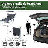 easycomfort easycomfort sdraio pieghevole da giardino con tetto lettino prendisole in alluminio grigio ean 8054144131603