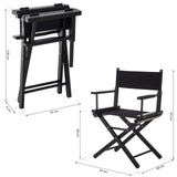 easycomfort easycomfort sedia da regista in legno di faggio e seduta in tessuto oxford nero ean 8054144134550