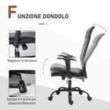 easycomfort easycomfort sedia da ufficio ergonomica e girevole in similpelle nera 61x61x109 115cm