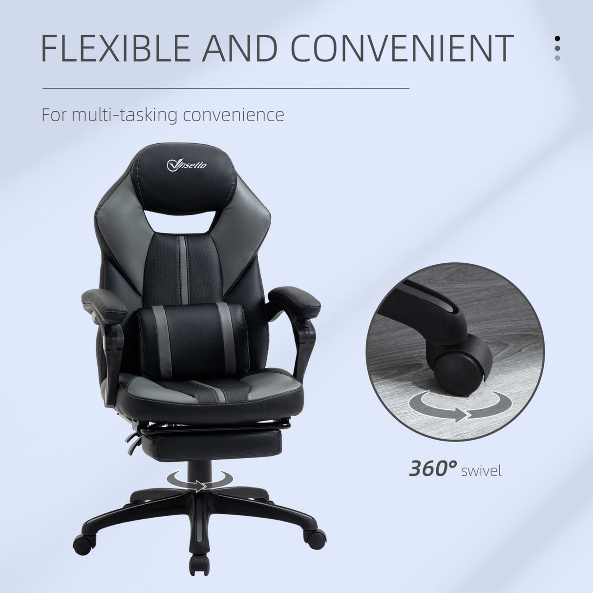 easycomfort easycomfort sedia ergonomica imbottita con altezza regolabile similpelle nera
