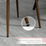 easycomfort easycomfort sedie da cucina imbottite set 4 pezzi in poliestere e acciaio 47x55x86 cm grigio