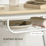 easycomfort easycomfort sedie e tavolo da pranzo set 3 pezzi con 2 sedie e tavolo ovale con ripiano in mdf e acciaio