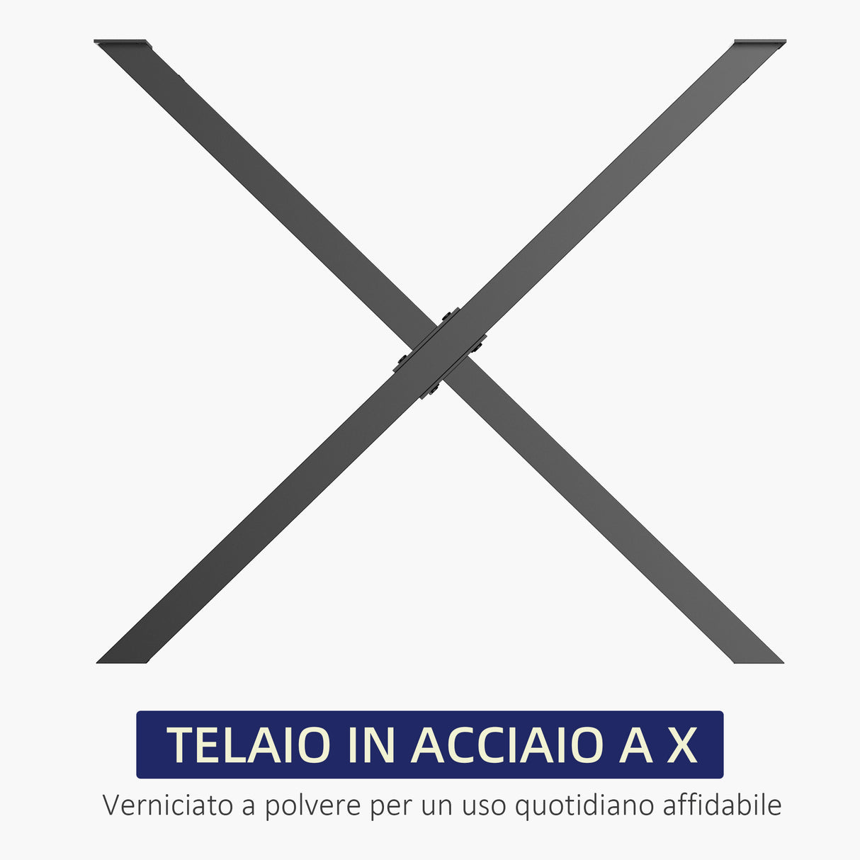 easycomfort easycomfort set 2 pezzi gambe tavolo in acciaio a x con 16 viti incluse gambe preforate con 4 fori 80x4x72cm nero