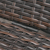 easycomfort easycomfort set 2 sdraio da giardino in pe rattan marrone con cuscino imbottito crema ean 8055776915937