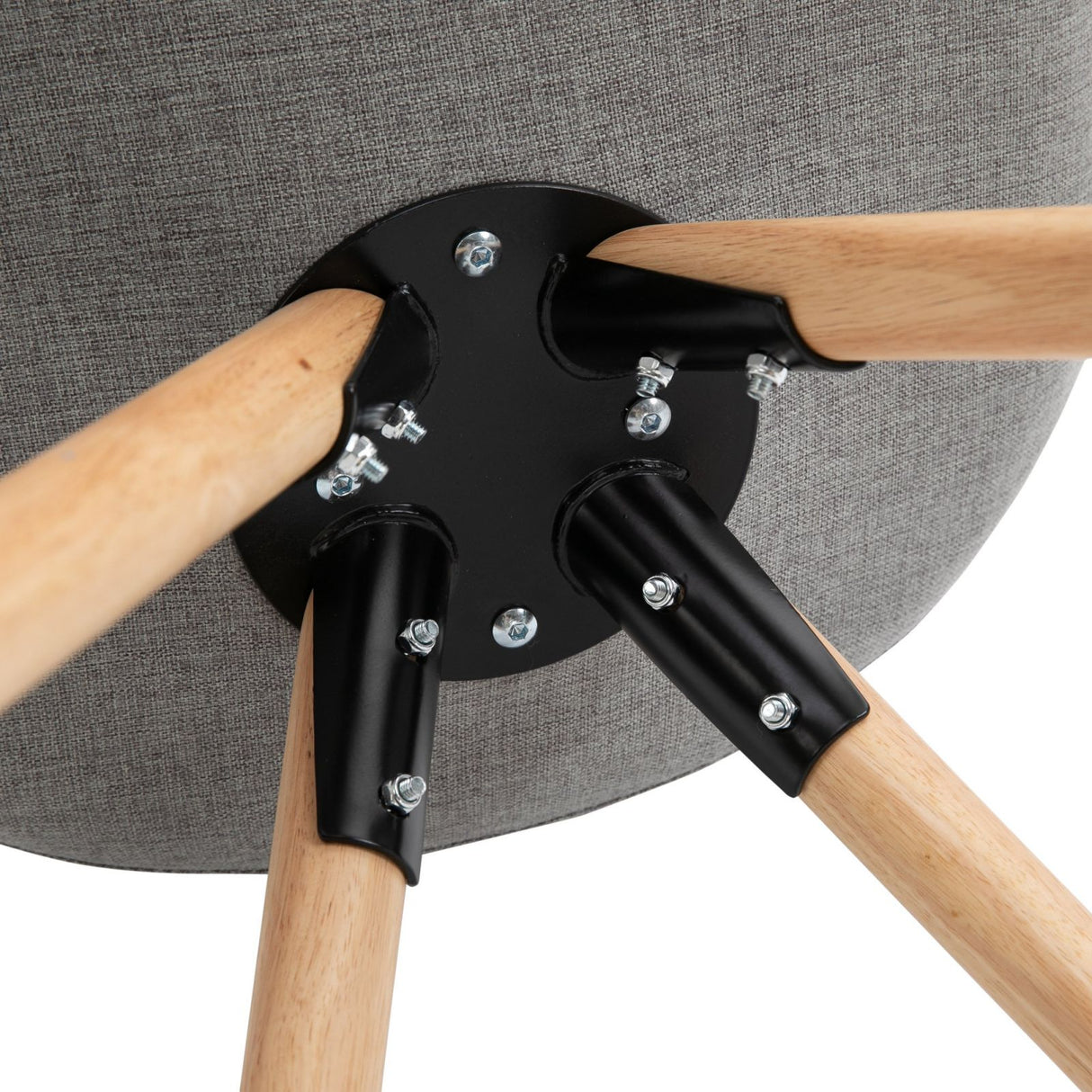 easycomfort easycomfort set 2 sedie imbottite con gambe in legno e rivestimento grigio ean 8055776912974